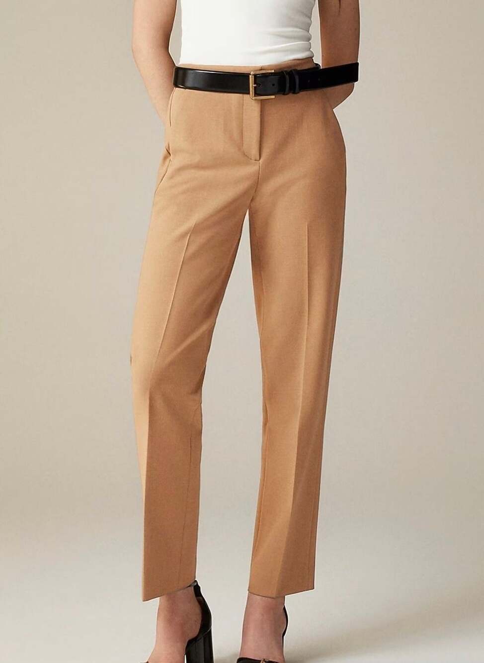 J.Crew Kate Straight-Leg Pant 8P Four-Season Stretch Brown Tan 8 Petite